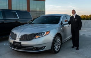 Professional chauffeur service Cologne with a luxury vehicle