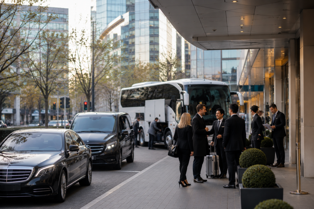Door to door transfer in Italy with a luxury chauffeur-driven vehicle