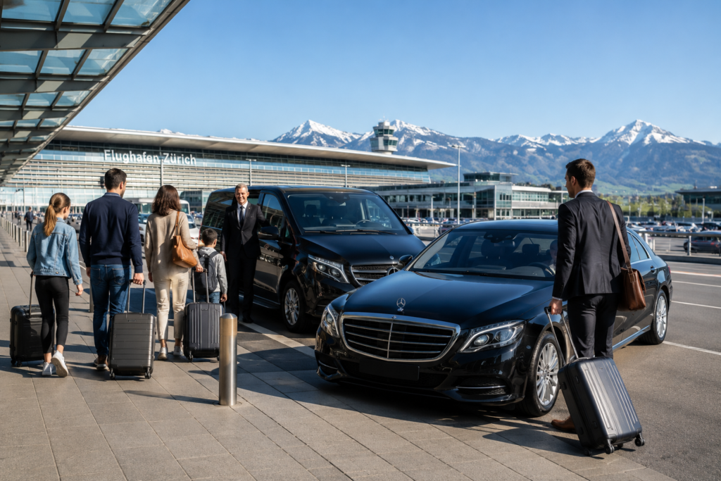 Private transfer in Sicily with a luxury Mercedes-Benz vehicle and professional chauffeur at a scenic Sicilian destination